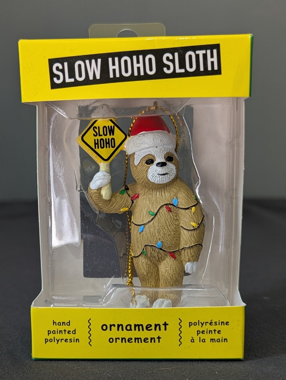 Hooman Sloth Christmas Slow Ho Holiday Ornament Kitsch Whimsical